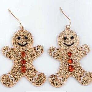 3/$25 Gingerbread Earrings Holiday Winter Christmas